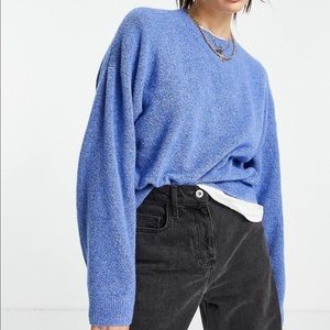 ASOS Weekday Aggie Knit Sweater in Blue